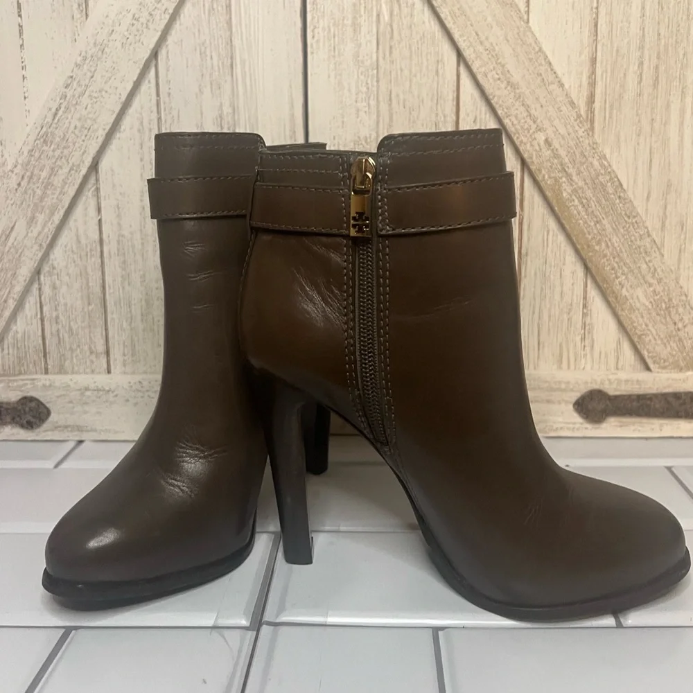 Tory Burch Bristol Chocolate Brown Ankle Booties